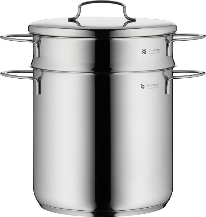 WMF Nudeltopf Kochtopf Induktion 18cm klein Metalldeckel Mini Edelstahl (18 cm, Dampfkochtopf, Edelstahl)