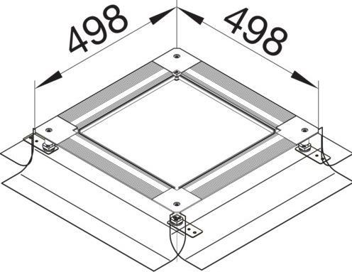 Actual product image Hager TEH UDH3215265 Underfloor box with retaining claws Gr3 215-265