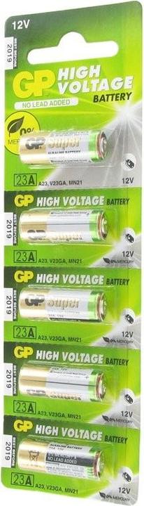 Produktbild GP Batteries 23A, 23Ae, A23, VA23GA, MS21, MN21, 8LR932 (5 Stk., LR9, 38 mAh)