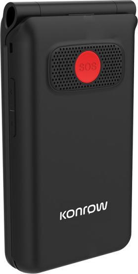 Actual product image Konrow Senior Flip (4G - 2.8" - With Charging Station) Black (2.80", 4G)