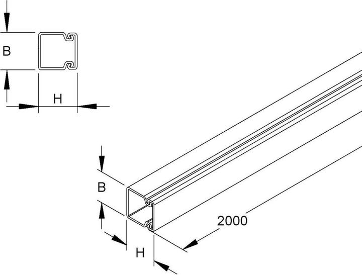 Produktbild Kleinhuis Kabelkanal 18x18 weiss HKL20206 72m (Kabelkanal, 200 cm)