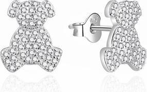 Agato - Silver earrings Bears AGT-ED009PW