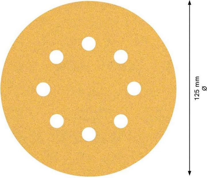 Actual product image Bosch Professional Zubehör Expert C470 Sanding paper with 8 holes for random orbital sander, 125 mm, G 100, 5 pcs. (100)