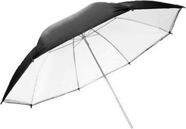 Actual product image Falcon Eyes Jumbo Reflex Umbrella URN-T86TSB1 Diffuser White + Silver/Black Cover 216 cm (Reflector)