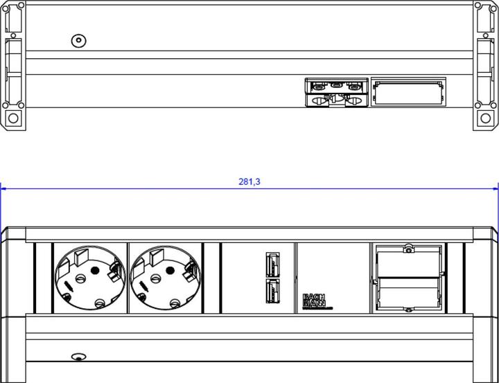 Image du produit Bachmann DESK 1 cordon d'extension (5 x, CEE 7/3)