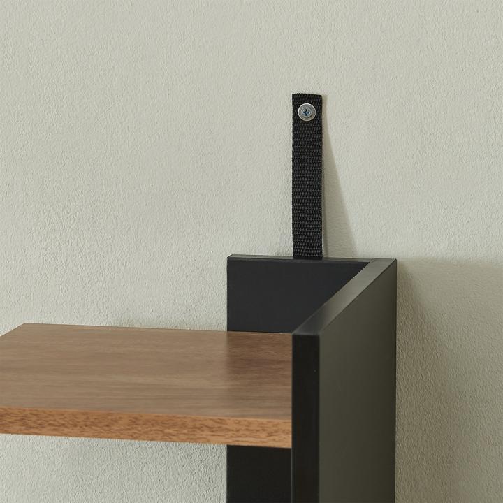 Actual product image En.Casa Fernsehschrank Rauki 233x31x141 cm Schwarz/Mango-Holzoptik