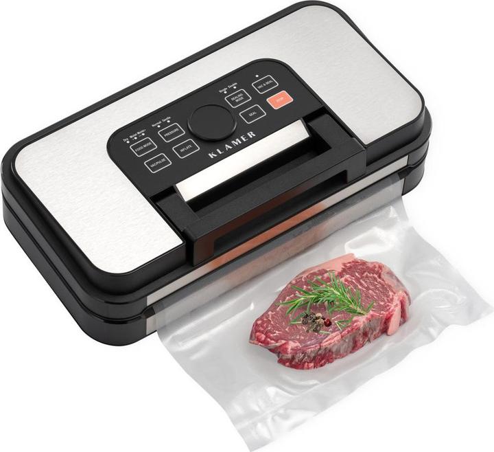 Produktbild KLAMER Premium Vakuumiergerät für Lebensmittel - Vakuumierer für trockene & feuchte Lebensmitte…