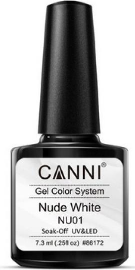 Canni Gellack Nude White NU01 UV/LED (Nude White, UV-Gel Lack)