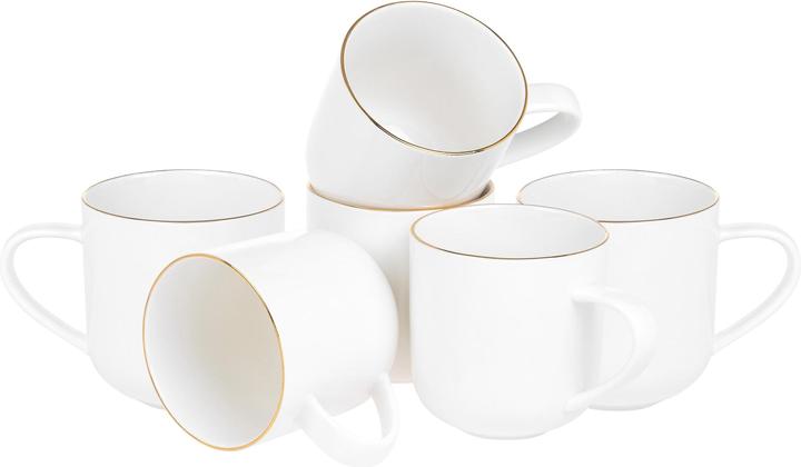 Image du produit Furber Tasse 400 ml, 6 pièces, blanc/or (400 ml, 6 x)