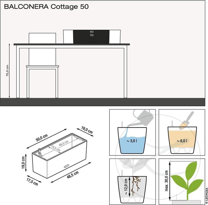Immagine prodotto Lechuza Balconera Cottage (19 cm)