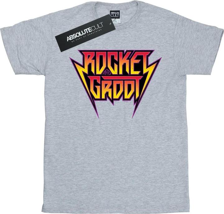Produktbild Guardians Of The Galaxy Vol. 2 Rocket And Groot Metal Logo TShirt (M)