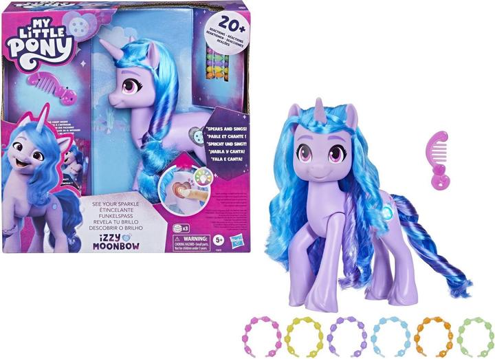 Actual product image My Little Pony Discover your pony sparkle Sparkle Fun Izzy Moonbow, 20 cm high pony for children, with