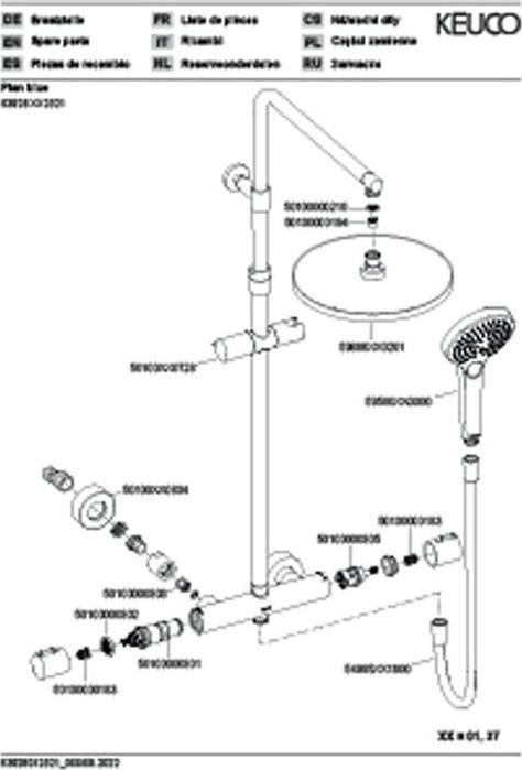 Produktbild Keuco Thermostat-Brausemischer PLAN BLUE AP, mit Kopfbrause schwarz matt