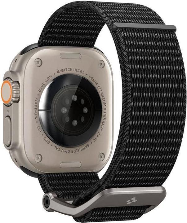 Actual product image Spigen Durapro Flex band for Apple Watch 4 / 5 / 6 / 7 / SE (42 / 44 / 45 mm) black (45 mm, 44 mm, 42 mm, Nylon)
