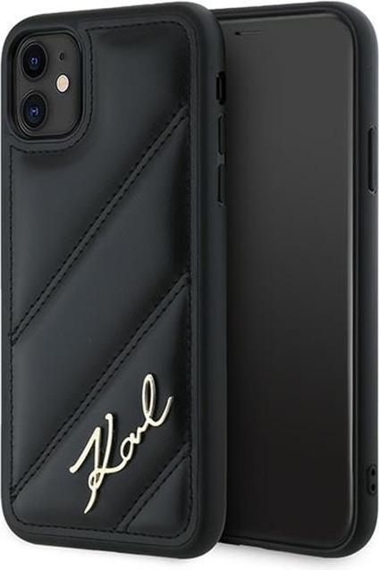 Produktbild Karl Lagerfeld KLHCN61PQDSMGK iPhone 11 / Xr 6.1" czarny/black hardcase Diagonal Quilted Script (Apple iPhone 11)