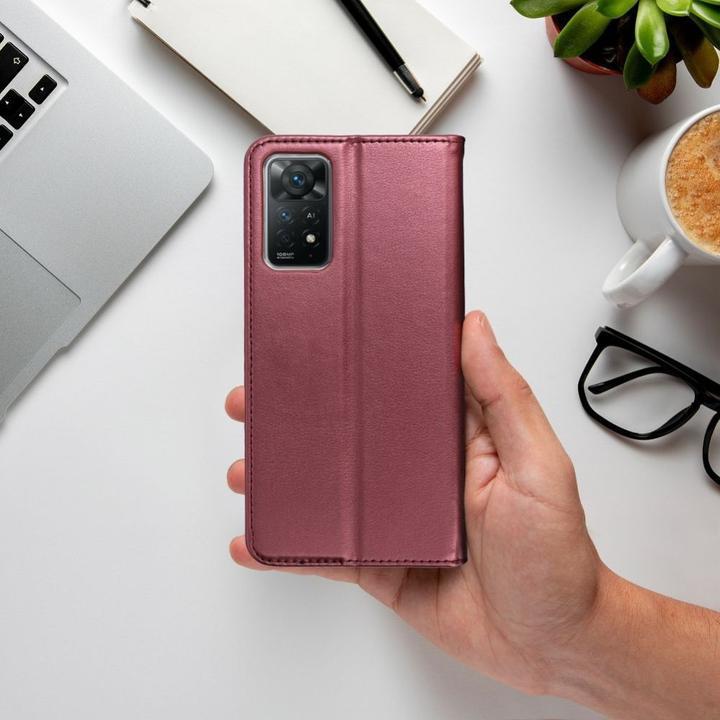 Actual product image Book case OEM SMART MAGNETO Book case for OPPO A18 / A38 burgundy (Oppo A18, Oppo A38)