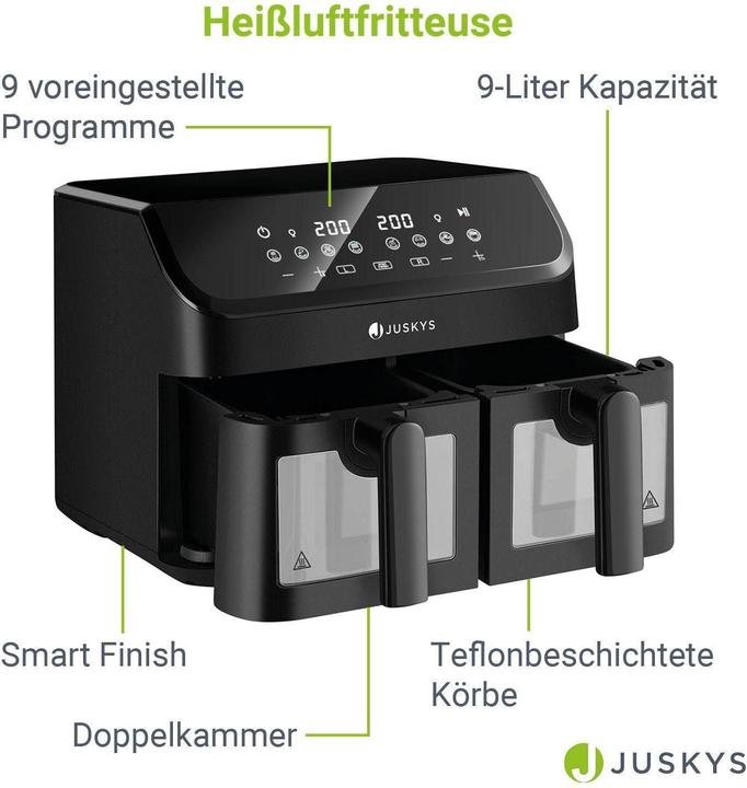 Actual product image Juskys Heissluftfritteuse