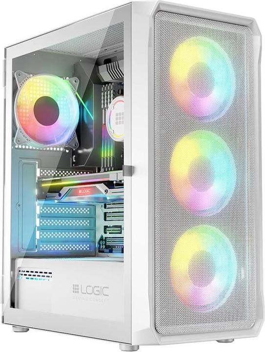 Produktbild Logic PORTOS ARGB MINIDI USB-3.0-Gehäuse Weiss (ATX)
