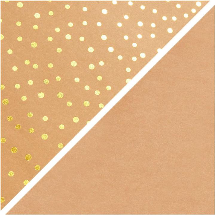 Actual product image Creativ Company Leatherette paper brown with dots, 1m (350 g/m², 1 x)