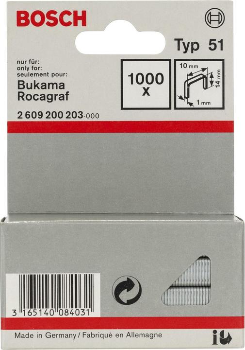 Immagine prodotto Bosch Professional Zubehör Pinza per fili piatti tipo 51, 10 x 1 x 14 mm
