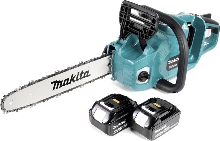 Produktbild Makita DUC 353 G2 Akku Kettensäge 36V ( 2x18V ) Brushless 35 cm + 2x 6,0 Ah Akku - ohne Ladegerät (Akku Kettensäge)