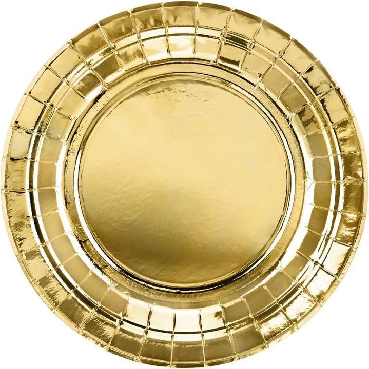 Produktbild Partydeco Pappteller Gold 18cm (6Stk) (6 x)