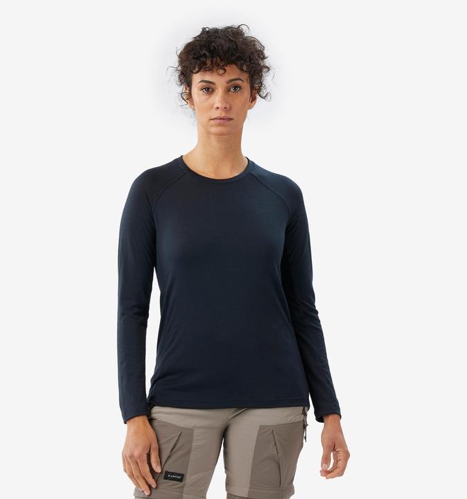 Forclaz Merinoshirt Damen langarm - Merino Resist blau (M)