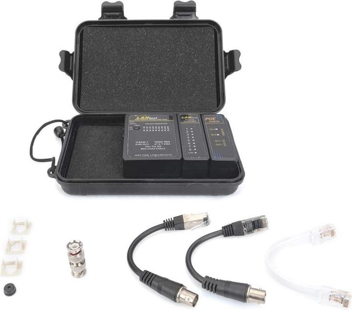 Actual product image equip Cable tester network f. /RJ11/RJ12/BNC cable bw