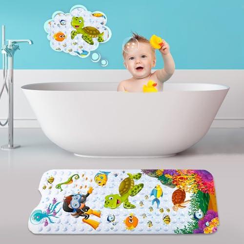 Produktbild Activity Board Badematte für Kinder Cartoon Anti-Rutsch-Baby-Badematte Extra lange Anti-Rutsch mit Saugnäpfen