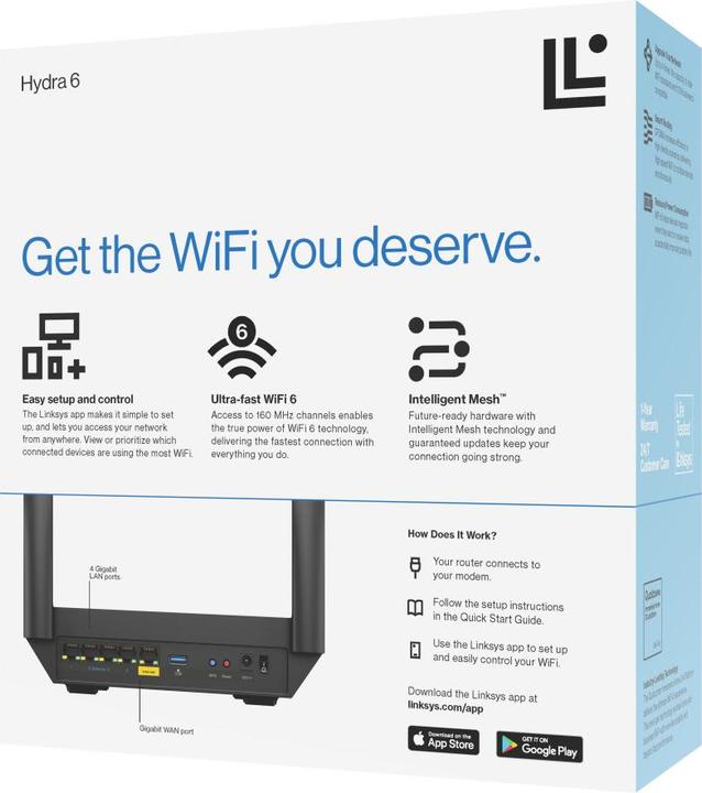 Produktbild Linksys AX3000 Dual-Band mesh Wi-Fi 6 router