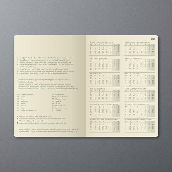 Productafbeelding Sigel Weekkalender 2025 C2522 1W/2S zwart 21x13,5cm (135 x 210 mm, Duits)