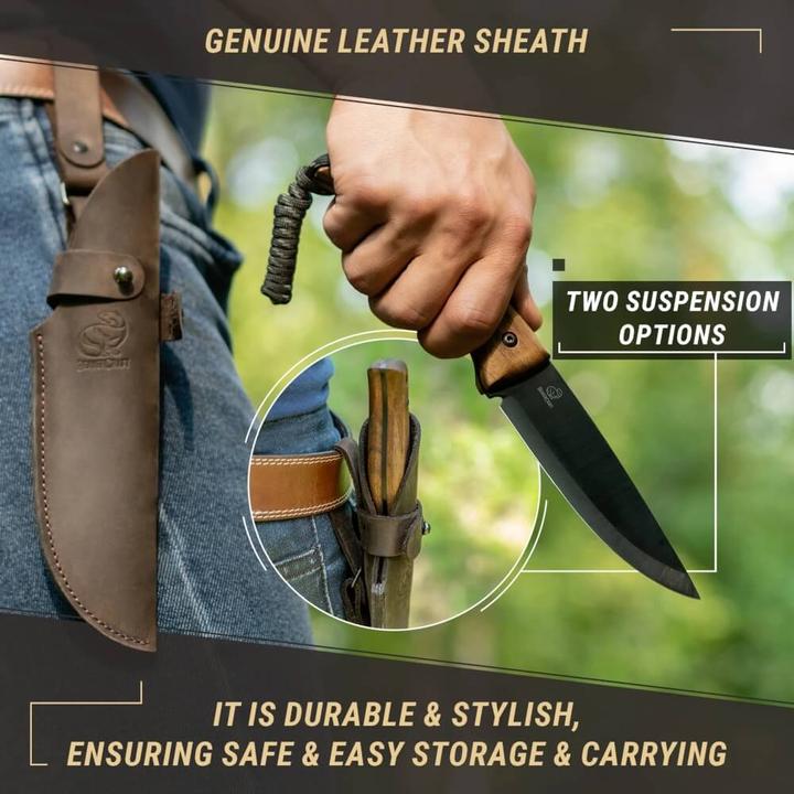 Actual product image Beaver Craft Bushcraft knife with blued blade (12 cm)