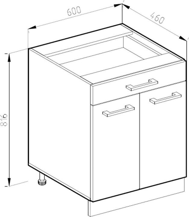 Actual product image Vicco Küchenschrank R-Line (60 x 46 x 81.5 cm)