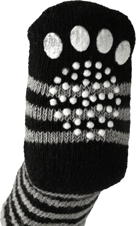 Actual product image Flamingo Pet Socks 4 Pcs/Set S Black/Grey