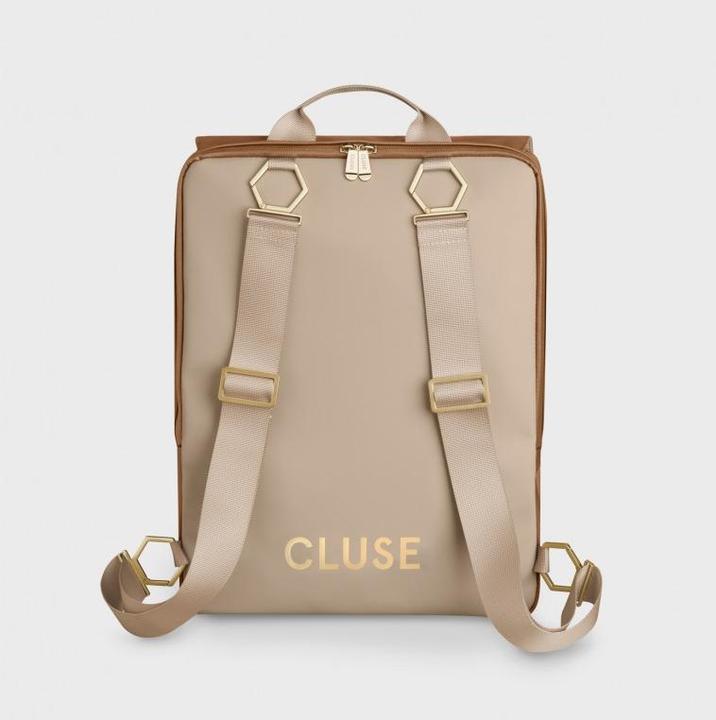 Actual product image Cluse Le Réversible Backpack, Camel Beige, Gold Colour (9.60 l)