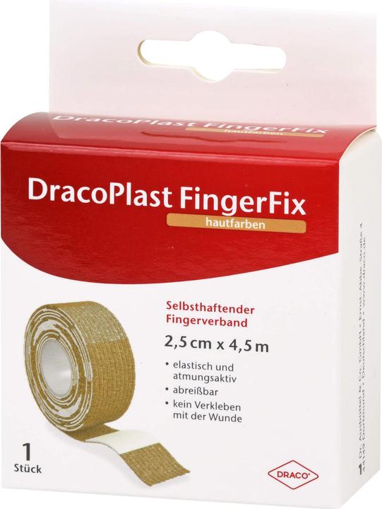 Dracco DracoPlast FingerFix 2,5cmx4,5m haut m. Wundk., 1 St. Pflaster (1 x)
