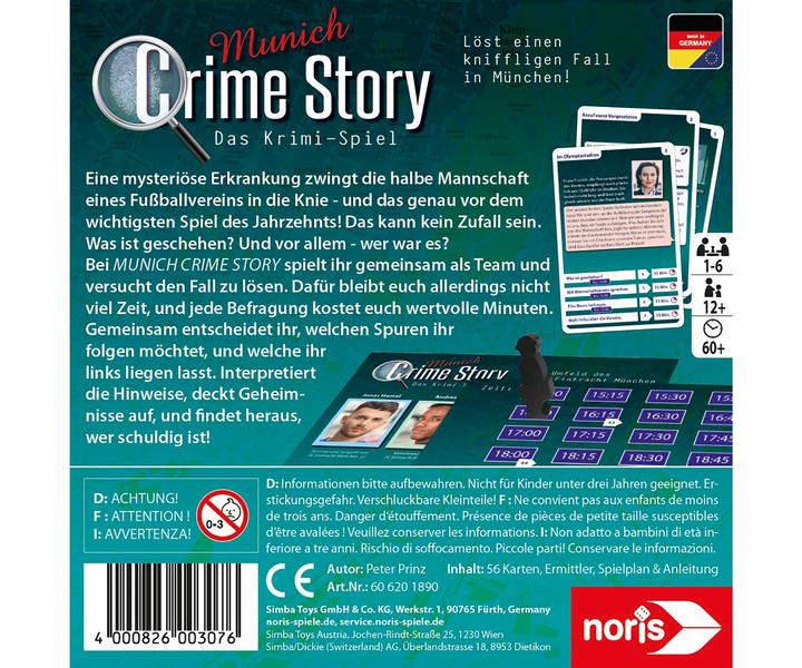 Produktbild Noris Kennerspiel Crime Story - Munich (Deutsch)