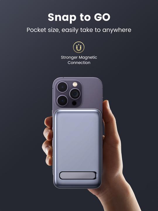 Productafbeelding Ugreen UGREEN10000mAhMagnetischeDraadlozePowerBank(SpaceGray) 15086 (10000 mAh, 20 W, 37 Wh)