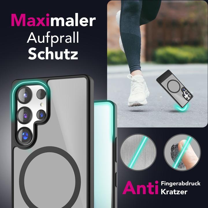 Produktbild Nalia Triton - Durchsichtige Standfuss Hülle mit MagSafe Ring - Kickstand Hardcover (Samsung Galaxy S25 Ultra)