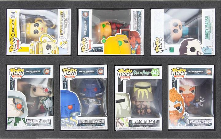 Produktbild Feldherr DS100A001 - Schaumstoffeinlage für Funko POP! - 7 Figuren im Karton (Schaumstoff)