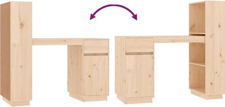 Produktbild VidaXL Schreibtisch 110x53x117cm Massivholz Kiefer Computertisch Bürotisch