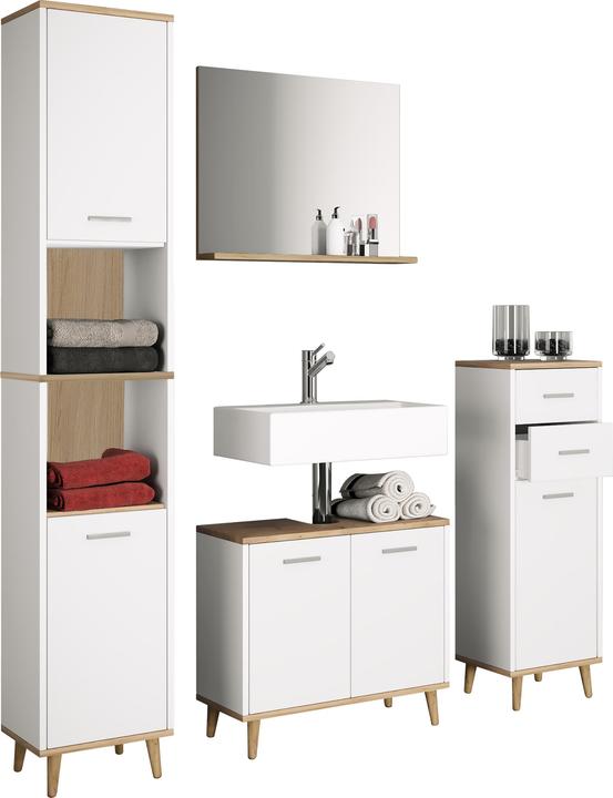 Actual product image VCM 4-piece bathroom furniture set Landos with drawer & hinged doors