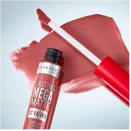 Actual product image Rimmel London Lasting Mega Matte Liquid Lip Colour (210 - Rose & Shine)