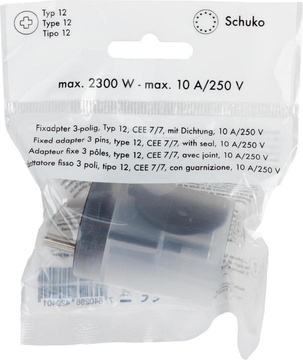 Image du produit Company Supplies Adaptateur fixe (Type 12, CEE 7/7)