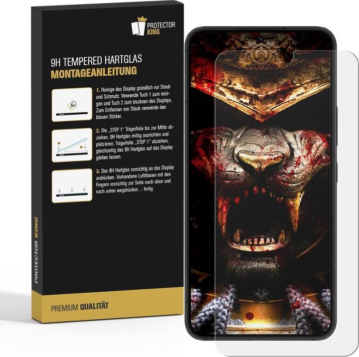Actual product image Protectorking 6x real tempered 9H armoured glass 3D CLEAR (6 Piece, Samsung Galaxy S22+)