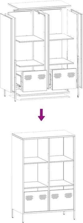 Produktbild VidaXL Highboard (68 x 39 x 103.5 cm)