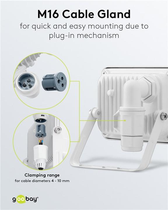 Immagine prodotto Goobay Faretto da esterno a LED, 10 W (853 lm, IP65)