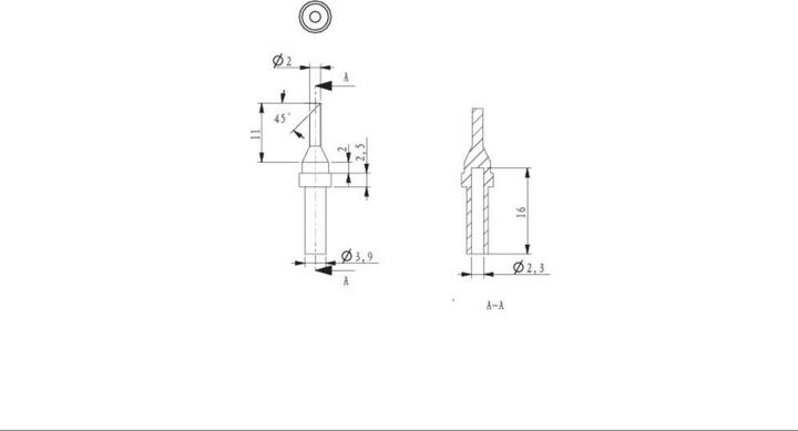 Produktbild Toolcraft Lötspitze abgeschrägt 45° 2.0 mm (Lötspitze)