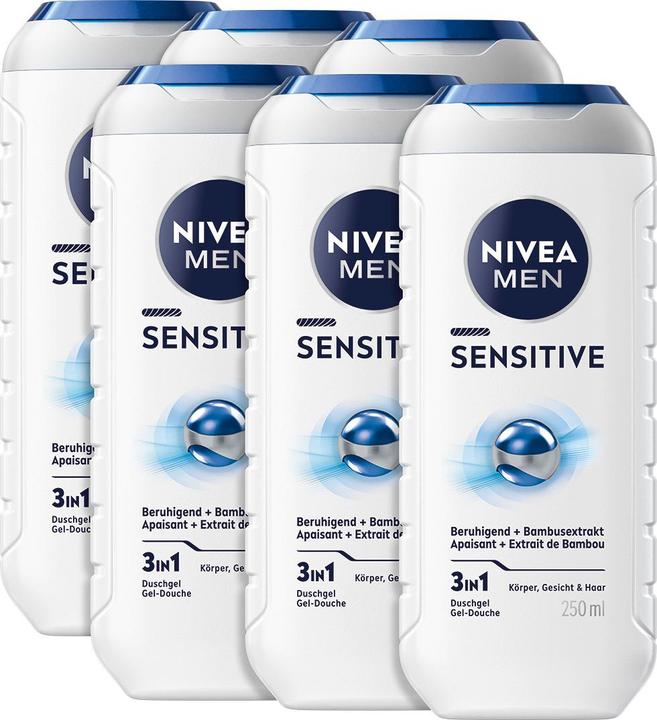 NIVEA MEN Multipack Pflegedusche Sensitive (6 Stück)