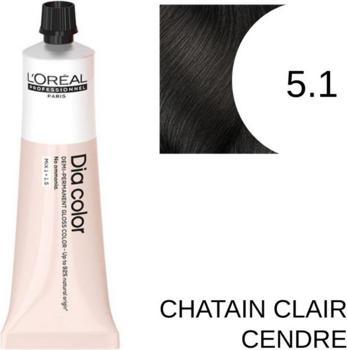 Produktbild L'Oréal Paris Loreal DIA Color 5,1 Hellbraun Asch 60 ml (5.1 - Hellkastanienbraun aschgrau)